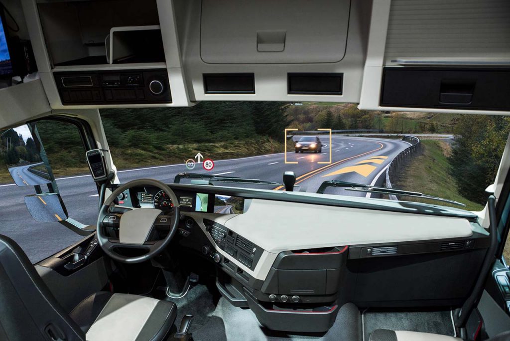 Self-driving and autonomous driverless truck